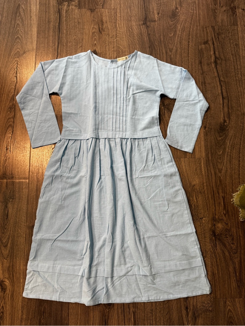 Best Tailor Light Blue Long women Dress size small medium linen and cotton blend